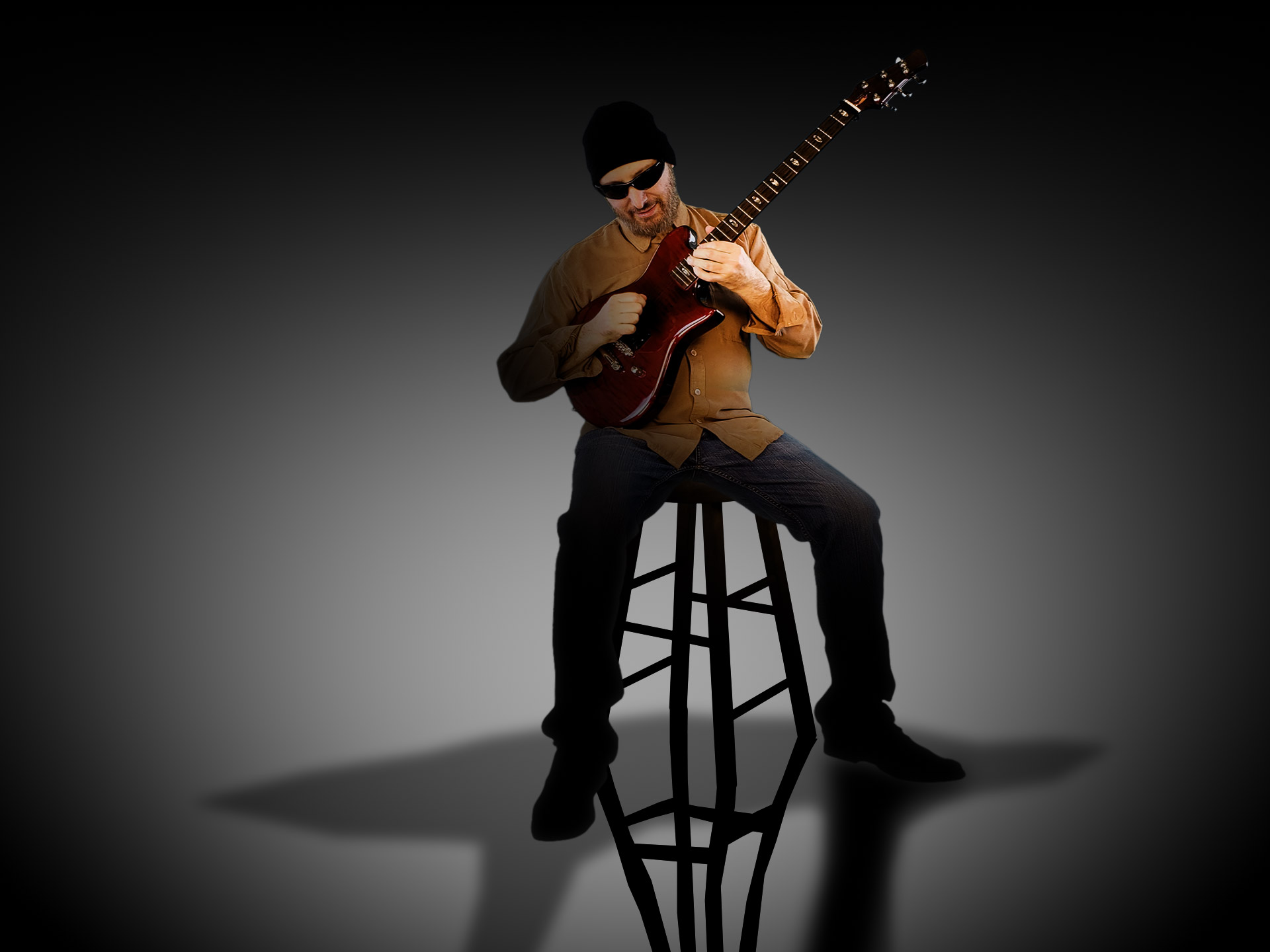 Aldo Vaccaro playing electric guitar
